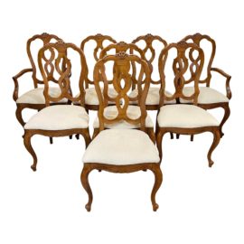 Thomasville French Dining Chairs, Set of Eight