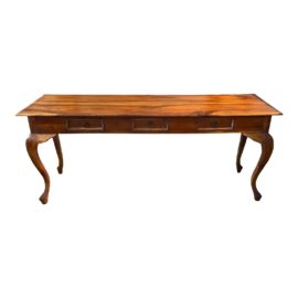 R . S. Basso Queen Anne Style Three Drawer Console