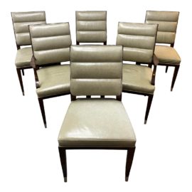 William Switcher Lucien Rollin Collection Aubusson Dining Chairs - Set of Six. Original Price: $16,810