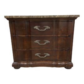 Bernhardt Furniture Wood + Marble Top Three Drawer Dresser