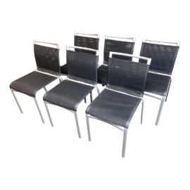 Design Within Reach Bontempi Casa Net Indoor + Outdoor Dining Chairs, Set of Six