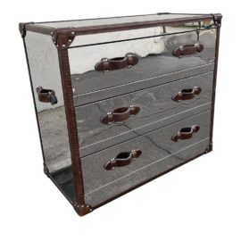 HD Buttercup Mirror + Leather Three Drawer Dresser. Original Price: $2,500