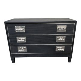 HD Buttercup Contemporary Ribbed Rubber Three Drawer Dresser