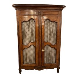 Early 19th Century Antique French Provincial Walnut Bibliotheca / Armoire. Original Price: $19,000