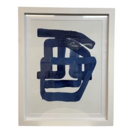 Williams-Sonoma Framed Blue Abstract Print