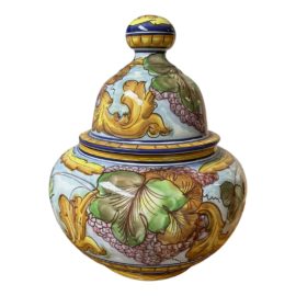 Spanish Handpainted Decorative Lidded Jar