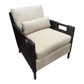 McGuire Furniture Thomas Pheasant Woven Core Lounge Chair. Original Price: $5,500