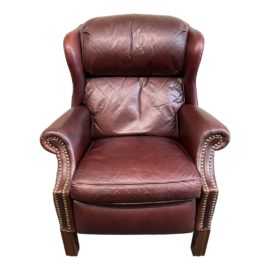 Bradington-Young Chippendale Leather Reclining Arm Chair. Original Price: $1,715