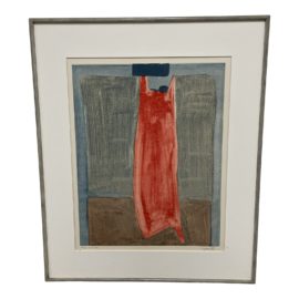 Janet Lippincott "The Shield" Original Custom Framed Abstract Painting. Original Price: $2,000