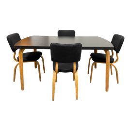 Thonet Extension Table + Four Chairs Set