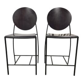 Dakota Jackson Vik-Ter I Purple Stools - a Pair. Original Price: $1,500