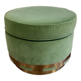 Anthropologie Velvet Carousel Ottoman