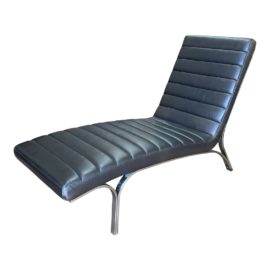 West Elm Emil Leather Chaise. Original Price: $1,300