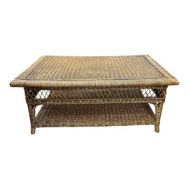 Crate & Barrel Wicker Coffee Table
