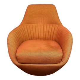 Ligne Roset Amedee Zana Cuivre Swivel Armchair. Original Price: $2,600
