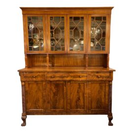 Mid 19th Century Two Piece Breakfront, Pre-Civil War. Original Price: $12,000