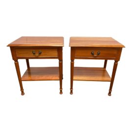 Stickley Cherry Valley Pair of Nightstands / Side Tables