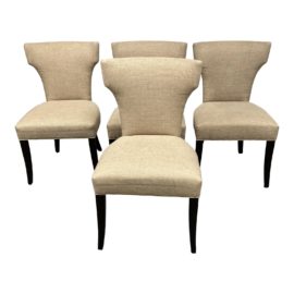 Crate & Barrel Sasha Upholstered Dining Side Chairs, Set of Four. Original Price: $1,692