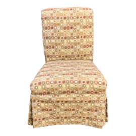 Custom Contemporary Print Slipper Chair