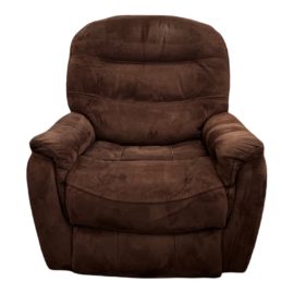Transitional Brown Microfiber Recliner