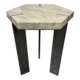 Ej Victor Antonia Collection Hexa Side Table. Original Price: $2,985