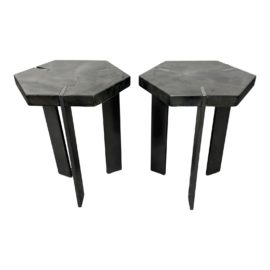 Ej Victor Antonia Collection Hexa Side Tables, a Pair. Original Price: $5,970