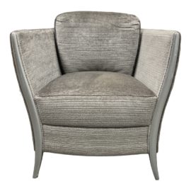 Contemporary Design Grey Mohair Side Chair. Original Price: $1,200