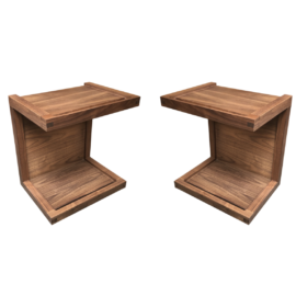 Design Within Reach Matera Walnut Night Stands - a Pair. Original Price: $1,590