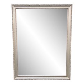 Contemporary Silver Framed Beveled Mirror