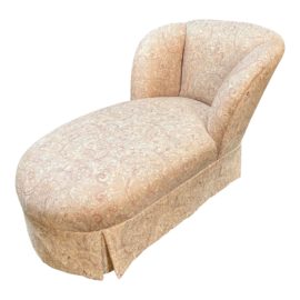 Vintage Petite Upholstered Chaise