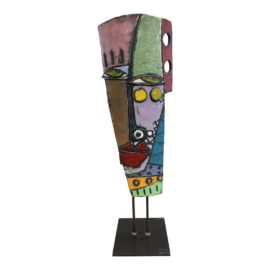 Large Ceramic Face With a Stand, by Kimmy Cantrell. Original Price: $3,200