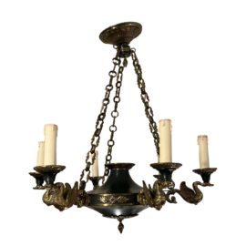 Empire Dark Green + Swan Six Arm Chandelier