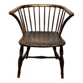 Late 17th Century Antique Wood Arm Chair