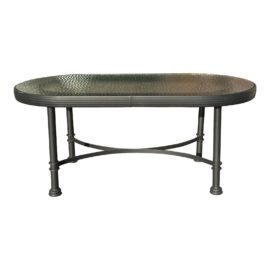 Transitional Outdoor Glass Coffee Table