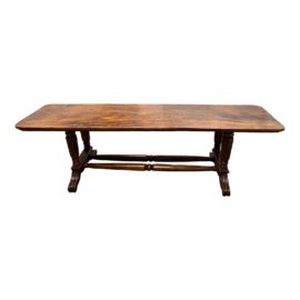 Late 18th Century West Indian Colonial Mahogany Trestle Console Table. Original Price: $28,500