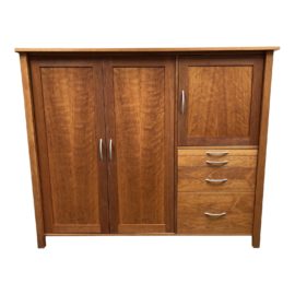 Custom Design Cherry Wood Storage Desk. Original Price: $5,000