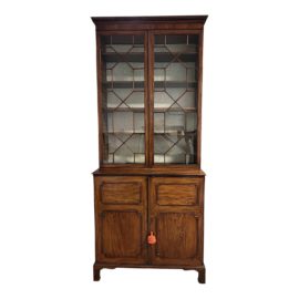 Late 18th Century English George III Mahogany Breakfront Bookcase. Original Price: $45,000