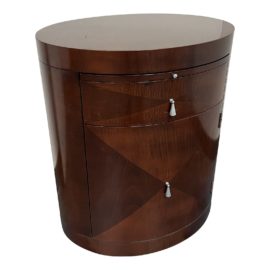 Barbara Barry for Baker Furniture Oval Wood Side Table