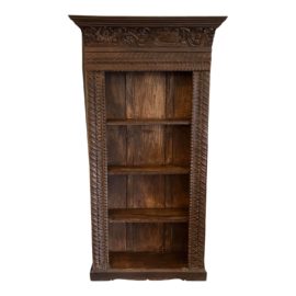 Anthropologie Carved Wood Bookcase