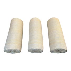 Contemporary Custom Button Tufted Bolster Pillows- Set of 3