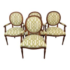 Ethan Allen Cassatt Chairs, Set of Four. Original Price: $5,480