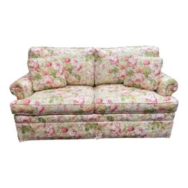 Ethan Allen Flower Pattern Loveseat. Original Price: $2,000