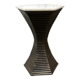 Knox + Harrison White Stone Top Side Table. Original Price: $360