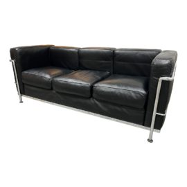 Italydesign Le Courbusier Leather Sofa. Original Price: $7,000