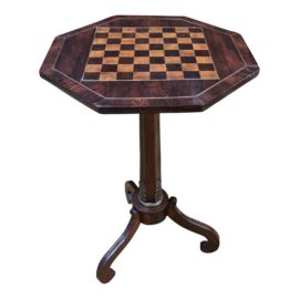 Vintage Small Pedestal Game Table