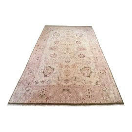 Vintage Tabriz Area Cream + Olive Green Rug - 10′ × 14′7″. Original Price: $8,900