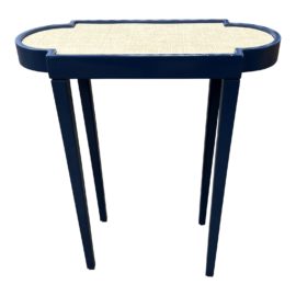 Oomph Tini II New York Blue + Raffia End Table. Original Price: $440