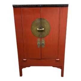 Antique Chinoiserie Lacquered Storage Cabinet