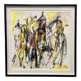 Rudi Pillen Abstract Figures Custom Framed Print