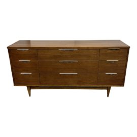 1960s Kent Coffey the Tableau Scandia Walnut Nine Drawer Dresser